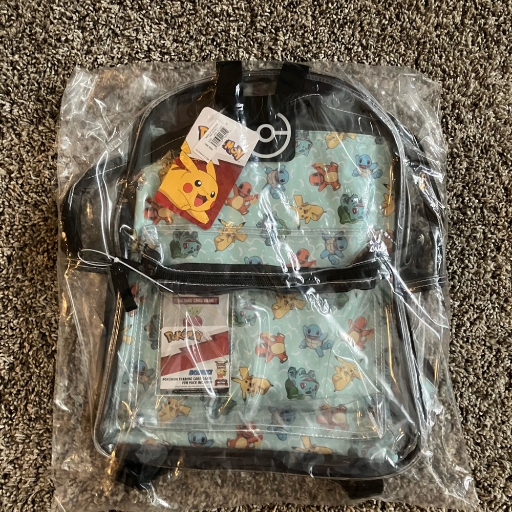 Pokemon Blue and Black Character Backpack